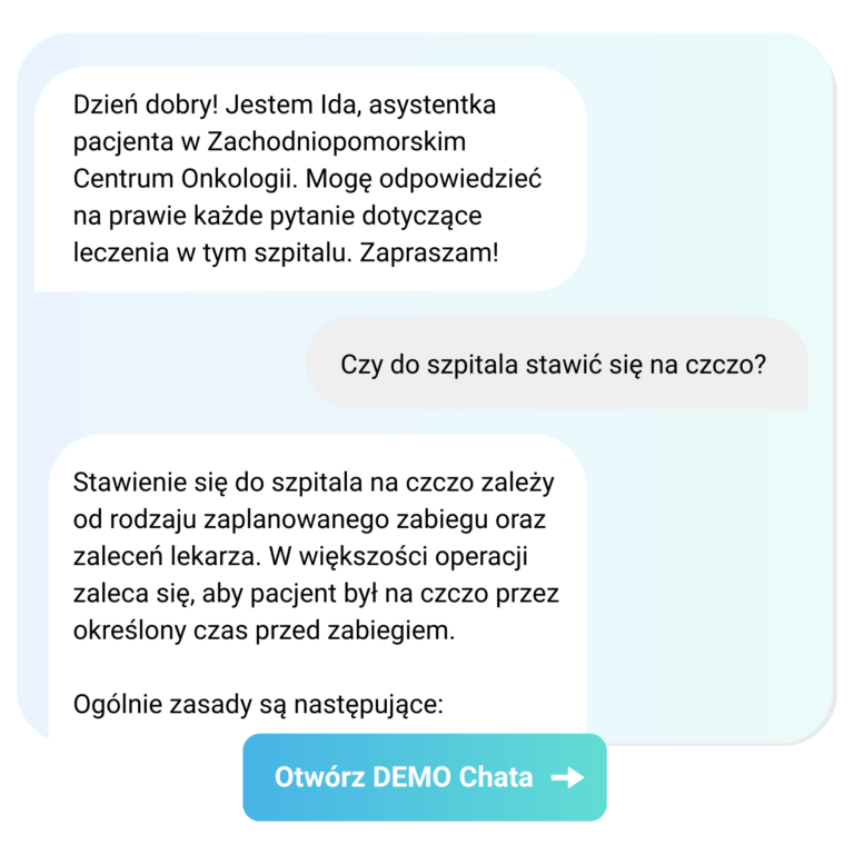 Inteligentny chat AI Pomoc Pacjenta